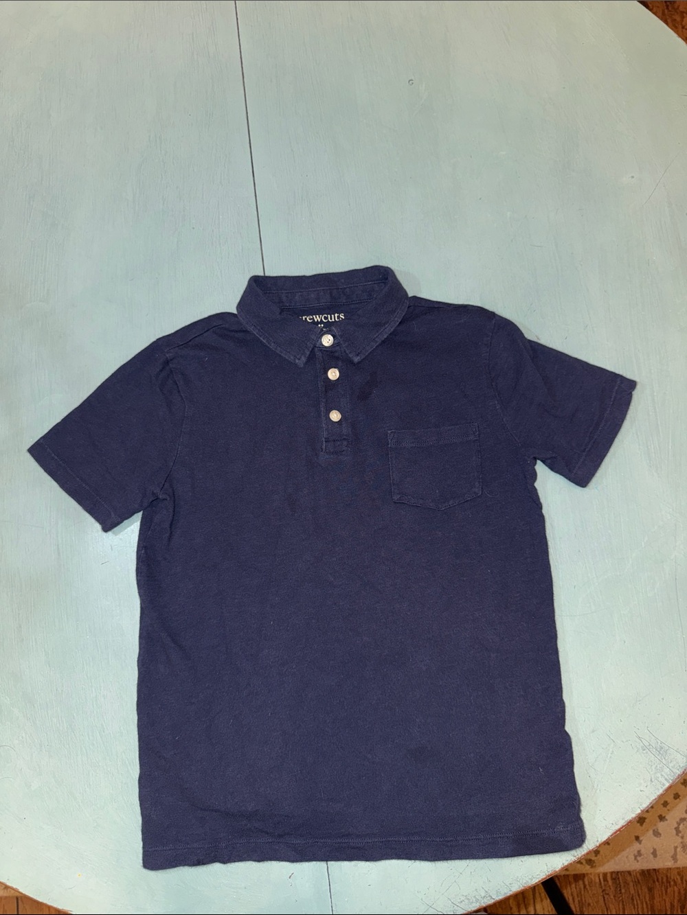 Crewcuts Navy Short-Sleeve Polo with Pocket